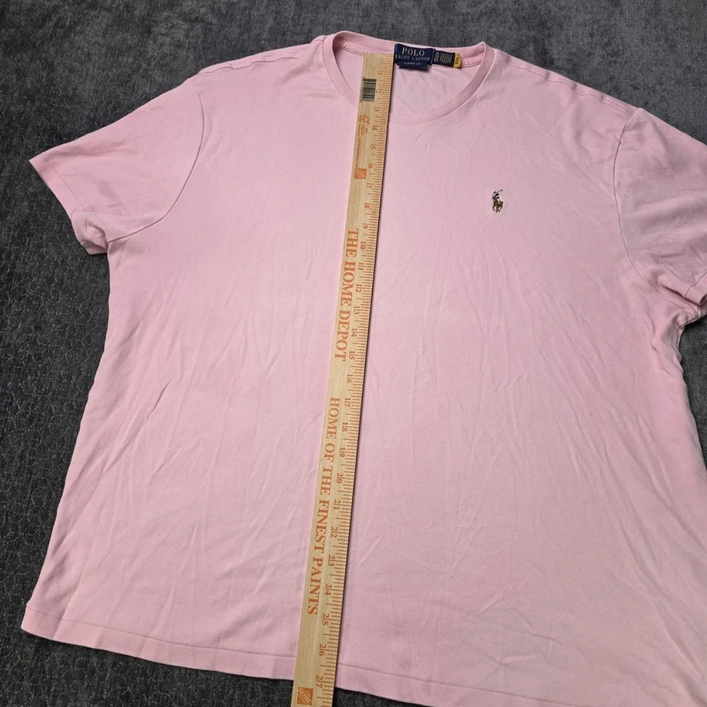 Polo Ralph Lauren T Shirt Mens XL Classic Fit Pink Flesh Pony Preppy Cotton